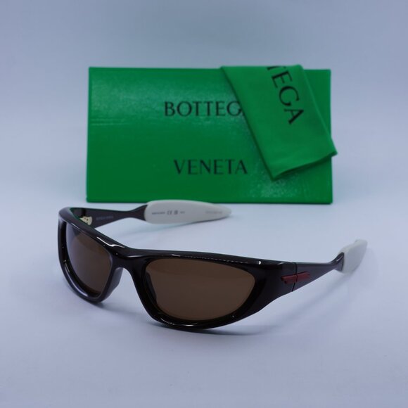 Bottega Veneta BV1184S 002 Sunglasses Brown Rectangle Frame, Brown Lenses - Picture 11 of 11